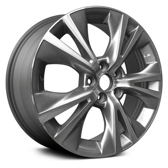 Replikaz® - 5 V-Spoke Machined Face with Painted Gray Pockets 18x7.5 Alloy Factory Wheel - Replica