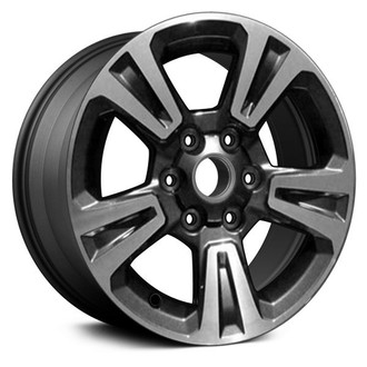 Replikaz® - 5-Spoke Machined Face with Painted Charcoal Spoke Inset and Painted Charcoal Pockets 17x7.5 Alloy Factory Wheel - Replica