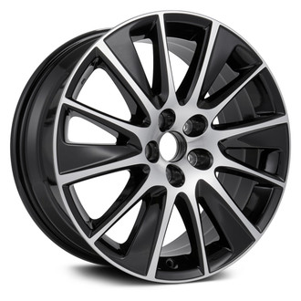 Replikaz® - 12 Turbine-Spoke Machined Face with Painted Black Pockets 19x7.5 Alloy Factory Wheel - Replica