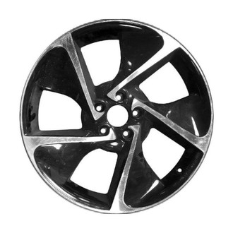 Replikaz® - 5 Turbine-Spoke Machined Face with Painted Black Vents 19x8 Alloy Factory Wheel - New