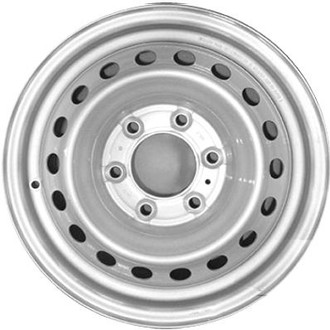 Replikaz® - 18-Hole Painted Silver 16x7 Steel Factory Wheel - Factory Take Off