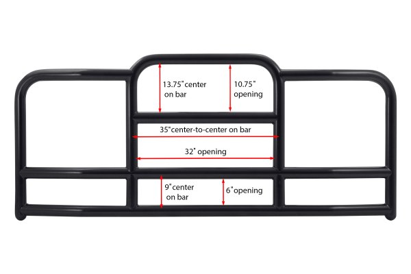 ♡xxx Retrac Mirrors® 205518 - ProTec™ Black 25° Bend Grille Guard