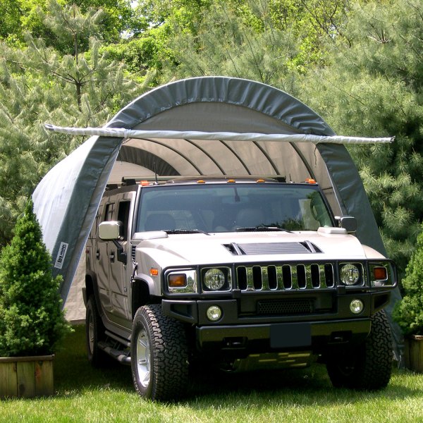 Rhino Shelter® - Round Style 14' W x 24' L x 10' W Green Instant Garage House