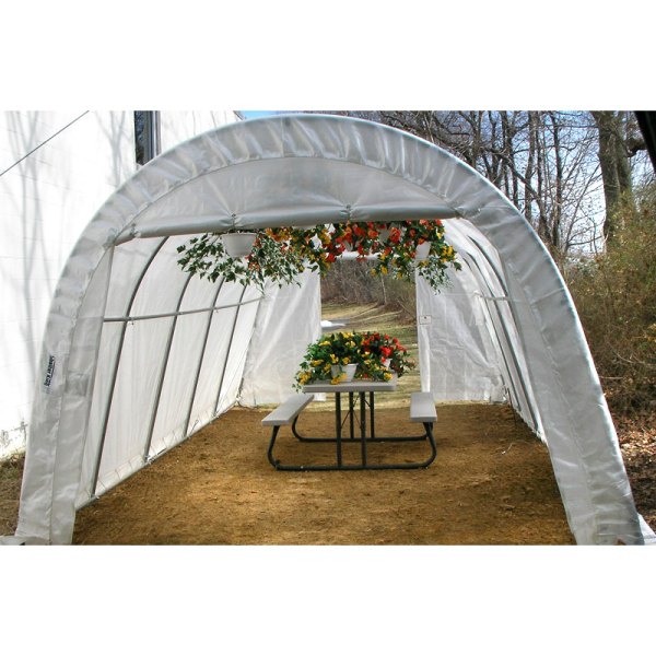 Rhino Shelter® - Round Style 12' W x 24' L x 8' H Instant Greenhouse