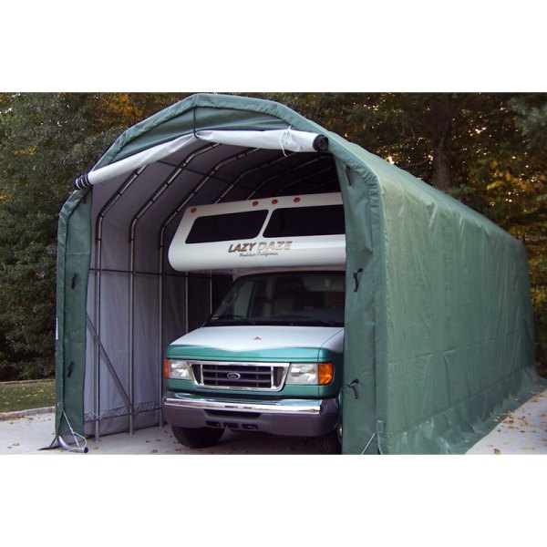 Rhino Shelter® - Barn Style 12' W x 28' L x 12' H Green Building Gambrel