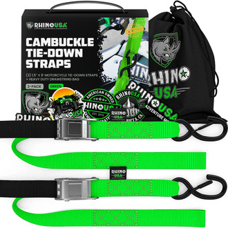 Rhino USA® - 1.5" x 8' Cambuckle Tie-Down Straps