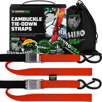 Rhino USA® - 1.5" x 8' Cambuckle Tie-Down Straps