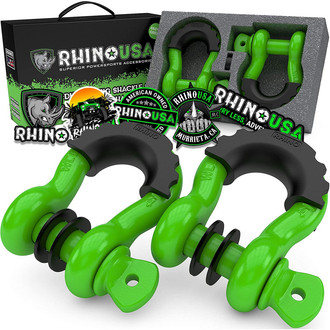 Rhino USA® - 3/4" D-Ring Shackle Set