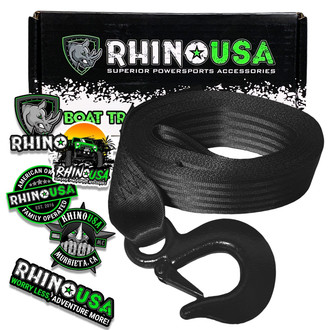 Rhino USA® - Boat Winch Strap with Hook