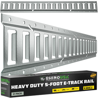 Rhino USA® TD-ETRAIL5-2PK-SVR - E-Track Tie-Down Rails