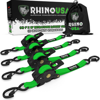 Rhino USA® - Retractable Ratchet Straps