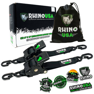 Rhino USA® - Retractable Ratchet Straps