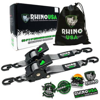 Rhino USA® - Retractable Ratchet Straps