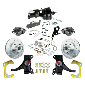 The Right Stuff® - Drum-to-Disc Drilled and Slotted Street Brake Conversion Kit