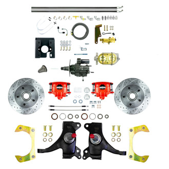 The Right Stuff® - Drum-to-Disc Drilled and Slotted Street Brake Conversion Kit