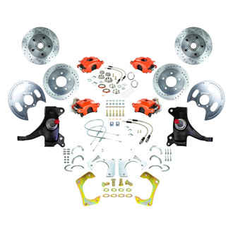 The Right Stuff® - Drum-to-Disc Drilled and Slotted Street Brake Conversion Kit