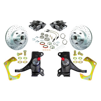The Right Stuff® - Drum-to-Disc Drilled and Slotted Street Brake Conversion Kit