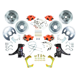 The Right Stuff® - Drum-to-Disc Drilled and Slotted Street Brake Conversion Kit