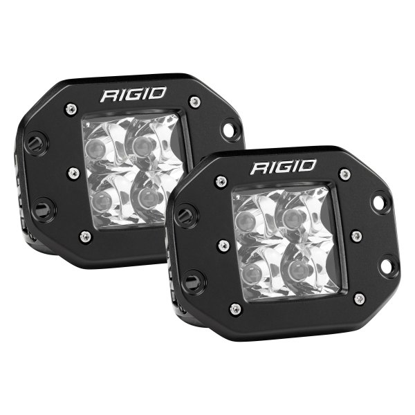Rigid Industries® - D-Series Pro Flush Mount 3"x3" 2x30W Spot Beam LED Lights