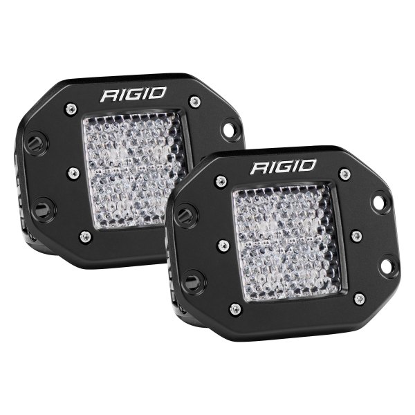 Rigid Industries® - D-Series Pro Flush Mount 3"x3" 2x30W Flood/Diffused Beam LED Lights