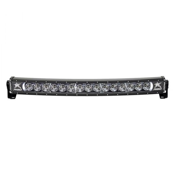 Rigid Industries® - Radiance Plus Series 30" 155W Curved Broad Spot Beam LED Light Bar with White Backlight, Front View