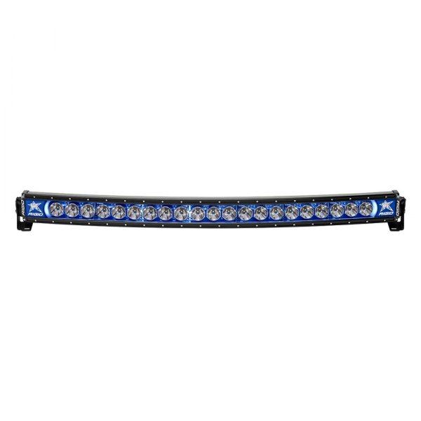 Rigid Industries® - Radiance Plus Series 40" 204W Curved Broad Spot Beam LED Light Bar with Blue Backlight, Front View