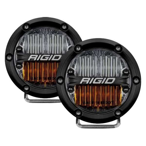 Rigid Industries® - 360-Series SAE 4" 2x20W Round Fog Beam White/Amber LED Lights