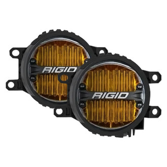 Rigid Industries® - Fog Light Location 360-Series SAE Flush Mount 4" 2x40W Round Flood Beam Amber LED Light Kit