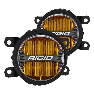 Rigid Industries® - Fog Light Location 360-Series Pro SAE Flush Mount 4" 2x40W Round Fog Beam Amber LED Light Kit