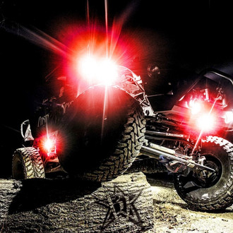 Rigid Industries® - A-Series Red LED Rock Light Kit