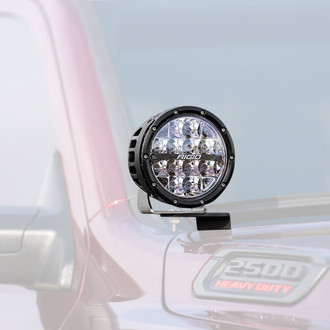 Rigid Industries® - A-Pillar Mounted 360-Series 6" 2x72W Flood Beam LED Light Kit
