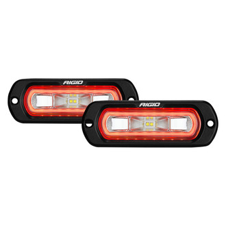 Rigid Industries® - SR-L Series Flush Mount 4.5"x1.5" 2x14W Rectangular Wide Driving Beam LED Lights