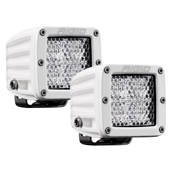 Rigid Industries® - D-Series Pro 3"x3" 2x30W White Housing Flood/Diffused Beam LED Lights