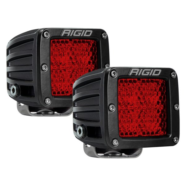 Rigid Industries® - D-Series 3"x3" 2x30W Diffused Beam Red LED Lights