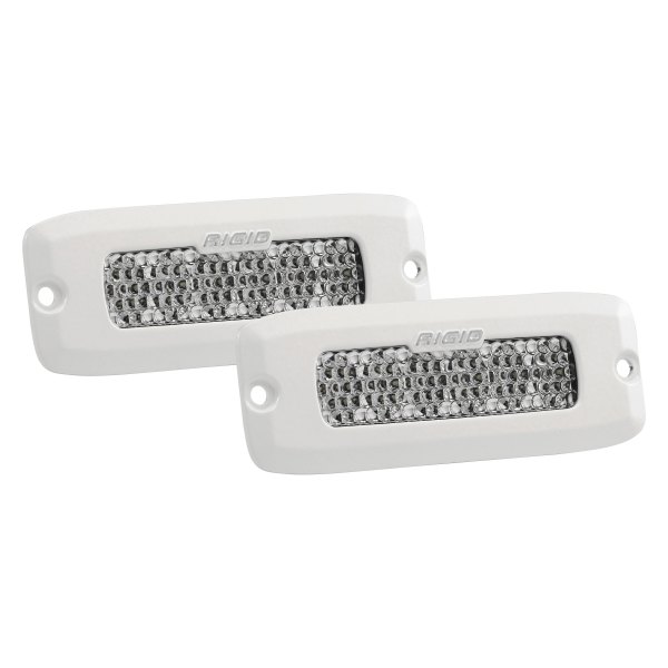Rigid Industries® - SR-Q Series Pro Flush Mount 2"x6" 2x31W White Housing Flood/Diffused Beam LED Lights