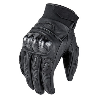 Rixxu™ - Medium Black Carbon Series Leather Gloves