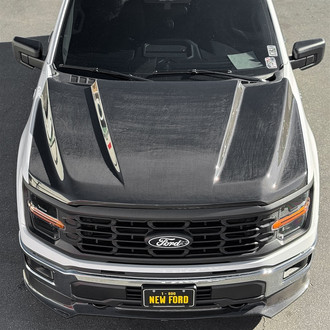 RKSport® - Cowl Fiberglass Hood with Carbon Fiber Top