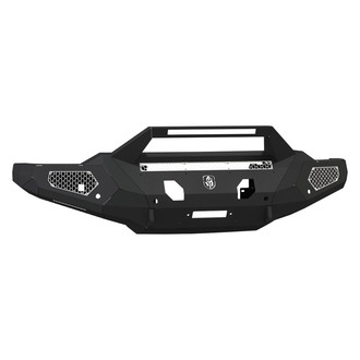 Road Armor® - Evolution Full Width Black Powder Coated Front Winch HD Bumper with Hoop