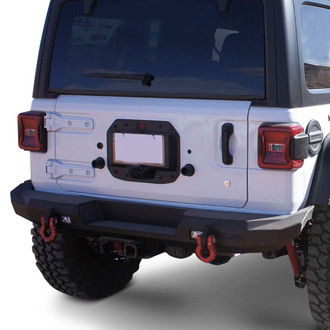 Road Armor® - Stealth Series Mid Width Black Powder Coated Rear HD Bumper