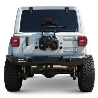 Road Armor® - Stealth Series Full Width Black Powder Coated Rear HD Bumper