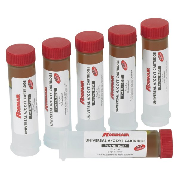 Robinair® - Replacement A/C Dye, 0.2 oz. x 6 Cartridges