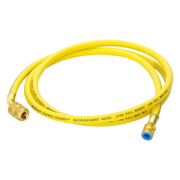 Robinair® - Enviro-Guard™ 72" Yellow R-410a A/C Charging Hose with 45° Quick Seal™ Fittings