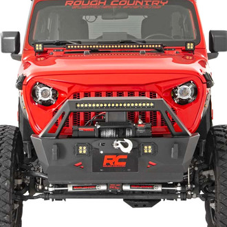 Rough Country® - 1-Pc Angry Eyes Style Matte Black Vertical Billet Main Grille