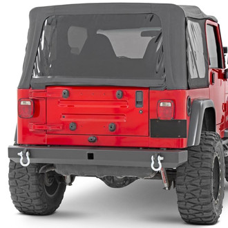 Rough Country® - Classic Mid Width Black Powder Coated Rear HD Bumper