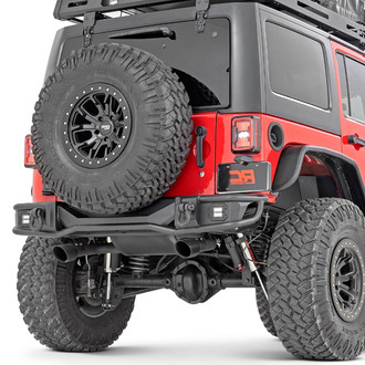 Rough Country® - Full Width Black Powder Coated Rear Pre-Runner Bumper