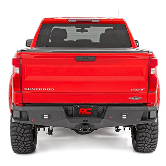 Rough Country® - Full Width Black Powder Coated Rear HD Bumper