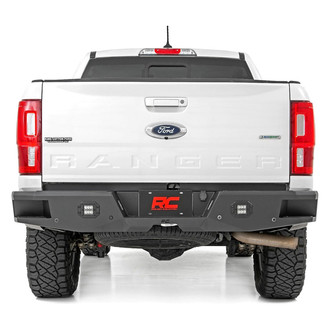 Rough Country® - Full Width Black Powder Coated Rear HD Bumper