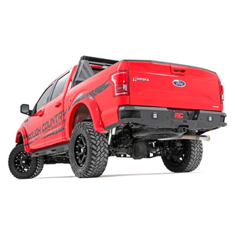Rough Country® - Full Width Black Powder Coated Rear HD Bumper