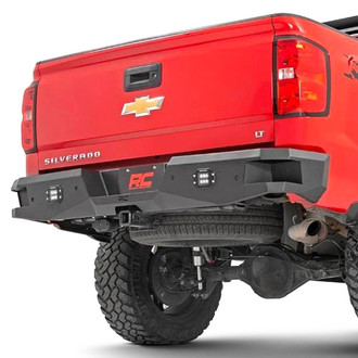 Rough Country® - Full Width Black Powder Coated Rear HD Bumper