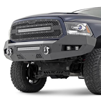 Rough Country® 10774 - Full Width Black Powder Coated Front HD Bumper